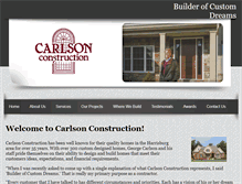 Tablet Screenshot of carlsonconstructioninc.com